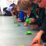 Origami frogs